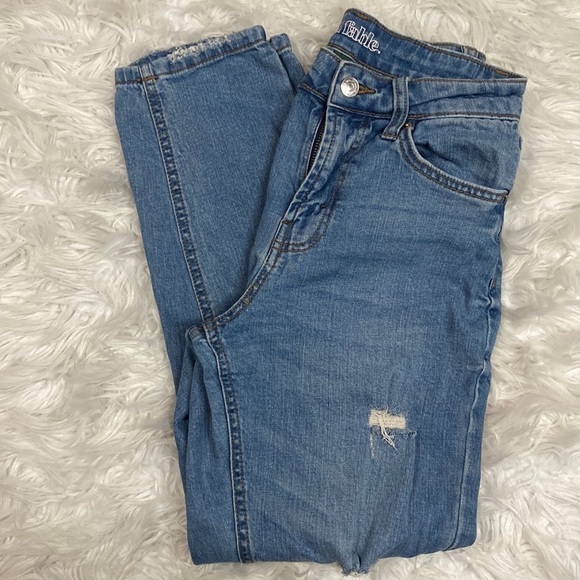 Wild Fable High Rise Mom Jeans with Distressed Rips - Picture 3 of 7